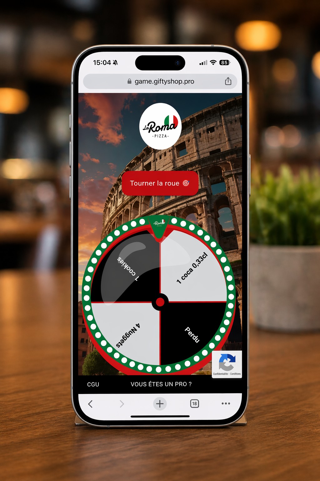 Gifty Game sur smartphone